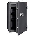 Tresor Salvus Venezia 93 EL, Feuerwiderstand LFS 60P nach EN 15659, Sicherheitsstufe S 2, Elektronikschloss, 2 Fachböden & 1 ausziehbare Schublade, B 565 x T 450 x H 972 mm, graphitgrau RAL 7024