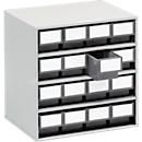 TRESTON 1630 Drawer Cabinet, 16 drawers, P 300 mm, grey