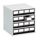 TRESTON 1640 Drawer Cabinet, 16 drawers, P 400 mm, grey
