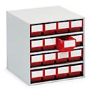 TRESTON 1640 Drawer Cabinet, 16 drawers, P 400 mm, red