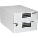 Treston ESD-ladeblok 30/22, 2 laden, 80% uittrekbaar, 10 kg draagvermogen, poedercoating, lichtgrijs RAL 7035