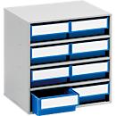 TRESTON Schubladenmagazin 0830, 8 Schubladen, T 300 mm, blau