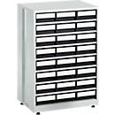 Treston Schubladenmagazin 2440 Gehäuse grau, 24 Schubladen Grau, 7 Böden, 240 kg, bis 336 Sortierungen
