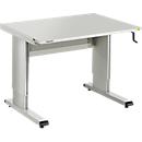Treston werktafel serie WB, ESD-geleidend, met handslinger, in hoogte verstelbaar, 1073 mm