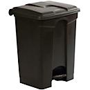Tretabfalleimer Probbax, Volumen 70 l, mit Deckel, L 495 x B 412 x H 673 mm, Kunststoff, schwarz-dunkelgrau