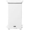 Tretabfalleimer Rubbermaid® Defenders®, rechteckig, Volumen 25 l, selbstschließender Deckel, Stahl verzinkt, weiß