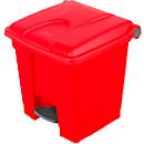 Tretabfallsammler aus Polyethylen 30 l, rot