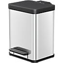 Tretmülleimer Hailo Duo Plus M, 2 x 9 l, rechteckig, Edelstahl