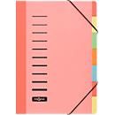 Trieur Color PAGNA, pour format A4, 7 compartiments, polypropylène, rouge