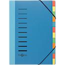 Trieur Color PAGNA, pour format A4, polypropylène, 12 compartiments, bleu