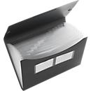 Trieur éventail FolderSys, 12 parties, format A4, élastique d'angle, fumée