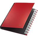 Trieur LEITZ®, pour format A4, alphabétique, 26 compartiments, carton gris, rouge