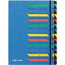 Trieur PAGNA, pour format A4, A-Z, 24 compartiments, carton, bleu