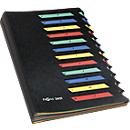 Trieur PAGNA, pour format A4, A-Z, 24 compartiments, carton, noir