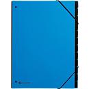 Trieur Trend PAGNA, pour format A4, carton, 12 compartiments, bleu clair