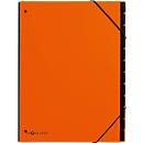 Trieur Trend PAGNA, pour format A4, carton, 12 compartiments, orange