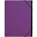 Trieur Trend PAGNA, pour format A4, carton, 12 compartiments, violet