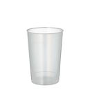 Trinkbecher Papstar, Mehrweg, 0,2 l, Ø 68 x H 98 mm, mit Füllstrich, unzerbrechlich, spülmaschinengeeignet, PP, transluzent, 40 Stück