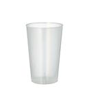 Trinkbecher Papstar, Mehrweg, 0,3 l, Ø 78 x H 118 mm, mit Füllstrich, unzerbrechlich, spülmaschinengeeignet, PP, transluzent, 25 Stück