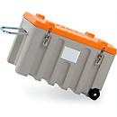 Trolley CEMO CEMbox 150, polyethylene, 150 l, L 800 x W 600 x H 530 mm, stackable, yellow