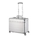 Trolley ejecutivo ALUMAXX PANDORA, con asa de transporte y ruedas, aluminio, plata mate