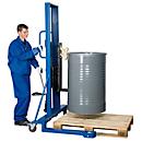 Trommelheffer asecos, B 1200 x H 2135 x D 1100 mm, max. hefhoogte 1390 mm, gelakt staal