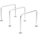 U-shaped bicycle rack WSM, bilateral, W 1000 x D 48 x H 800 mm, stainless steel V2A, to be fixed with dowels