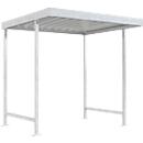 Überdachungssystem Modell Leipzig, einseitig, Grundeinheit, T 2200 mm, B 2250 mm, verzinkt