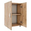 Ulas archiefkast, 2 dossierhoogtes, 1 legplank, voor ca. 14 dossiers, vleugeldeuren, B 490 x D 340 x H 740 mm, hout, honing eiken