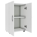 Ulas archiefkast, 2 dossierhoogtes, 1 legplank, voor ca. 14 dossiers, vleugeldeuren, B 490 x D 340 x H 740 mm, hout, wit