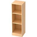 ULM boekenkast, 3 OH, spaanplaat, B 406 x D 400 x H 1270 mm, notendecor