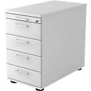 ULM fixed file cabinet, 4 drawers, W 428 x D 800 x H 720-760 mm, light grey