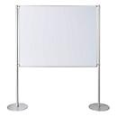 Ultradex Stellwandtafel, Hoch-/Querformat, B 2000 x H 1200 mm, erweiterbar, ohne Standrohre/Standfüße/Klemmen, Emaille/Aluminium, silber/weiß