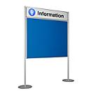 Ultradex Topper, für Ultradex Stellwände, magnethaftend, beschriftbar, L 2000 x B 300 mm, Emaille, silber