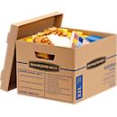 Umzugsbox SmoothMove, 2-lagige Wellenpappe, abnehmbarer Deckel, Beschriftungsfeld, H 260 x B 325 x T 375 mm, 32 L, 10 Stück