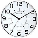 Unilux POP wandklok wit, diameter: 30,5 cm, quartz uurwerk, geruisloze kruipende wijzers, batterij inbegrepen