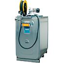 Unité compacte de lubrification CEMO ECO UNI 750, réservoir HPDE 750 l, pompe électrique 230 V, 9 l/min, L 1080 x P 770 x H 1870 mm, tuyau de 15 m, enrouleur ouvert
