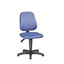 Unitec swivel work chair, fabric upholstery, glides, medium blue Visa