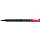 Universal marker pen, S, WP, red, 10 pieces