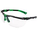 UNIVET Schutzbrille 5X1030000, EN 166, EN 170 FT KN, Bügel dunkelgrau/grün, Nasensteg SoftPad, ca. 28 g