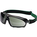 UNIVET Vollsichtschutzbrille 625 Grün G15, EN166/170/172, Rahmen dunkelgrau, Scheibe grün, Polycarbonat