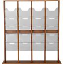 Update Display Boden-Prospektständer WoodMagazine, 40 x DIN A4, doppelseitig, Buchenholz, Acrylglas, freistehend, Buche