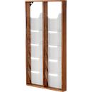 Update Display brochurehouder WoodMagazine, wandmodel, enkelzijdig, hout en acrylglas, beuken, 10 A4-compartimenten per stuk