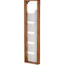 Update Display brochurehouder WoodMagazine, wandmodel, enkelzijdig, hout en acrylglas, beuken, elk 5 A4-compartimenten