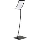Update Display informatiestandaard concaaf, gebogen ontwerp, poedercoating, DIN A4, zwart