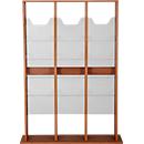 Update Display vloerstandaard WoodMagazine, 30 x DIN A4, dubbelzijdig, beukenhout, acrylglas, vrijstaand, beuken