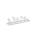 Upright parker WSM, 1-sided, for tires up to W 55 mm, W 1750 x D 538 x H 415 mm, hot-dip galvanized steel, 5 parking spaces, assembled