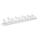 Upright parker WSM, 1-sided, for tires up to W 55 mm, W 3500 x D 538 x H 415 mm, hot-dip galvanized steel, 10 parking spaces, assembled