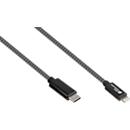 USB 2.0 oplaad-/datakabel Good Connections, voor iPhone/iPad/iPod, MFI-gecertificeerd, USB-C naar Lightning-connector, 18 W, tot 480 Mbit/s, lengte 0,5 m, zwart
