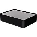 Utensil box HAN Allison Smart Organizer, stackable, with lid, non-slip rubber feet, ABS plastic, black